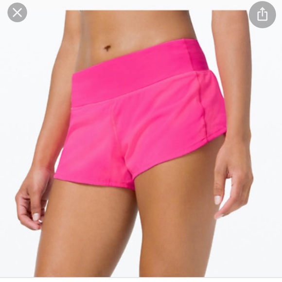 Lululemon Speed Up 25 Shorts Pink 